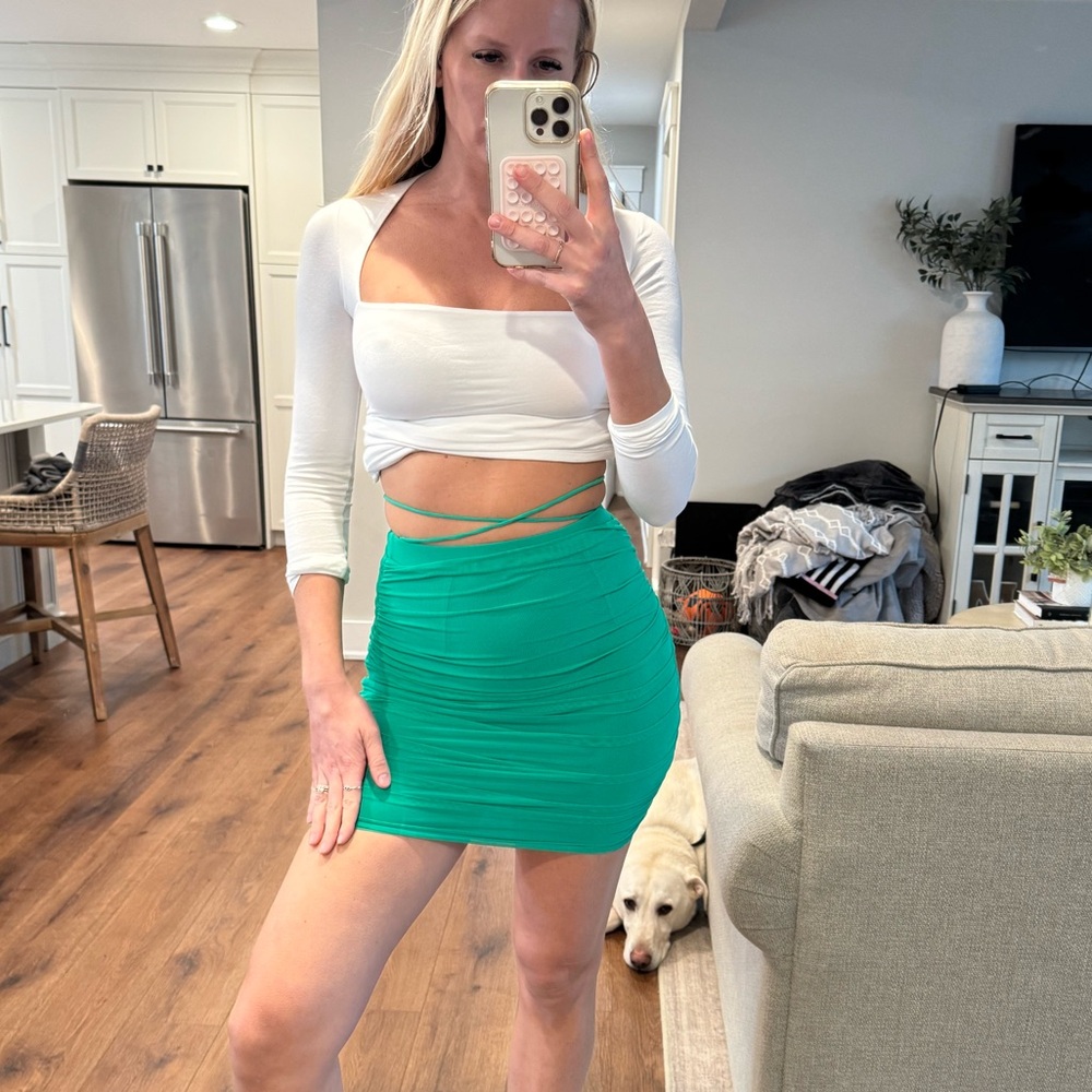 Princess Polly Green Skirt Size 2